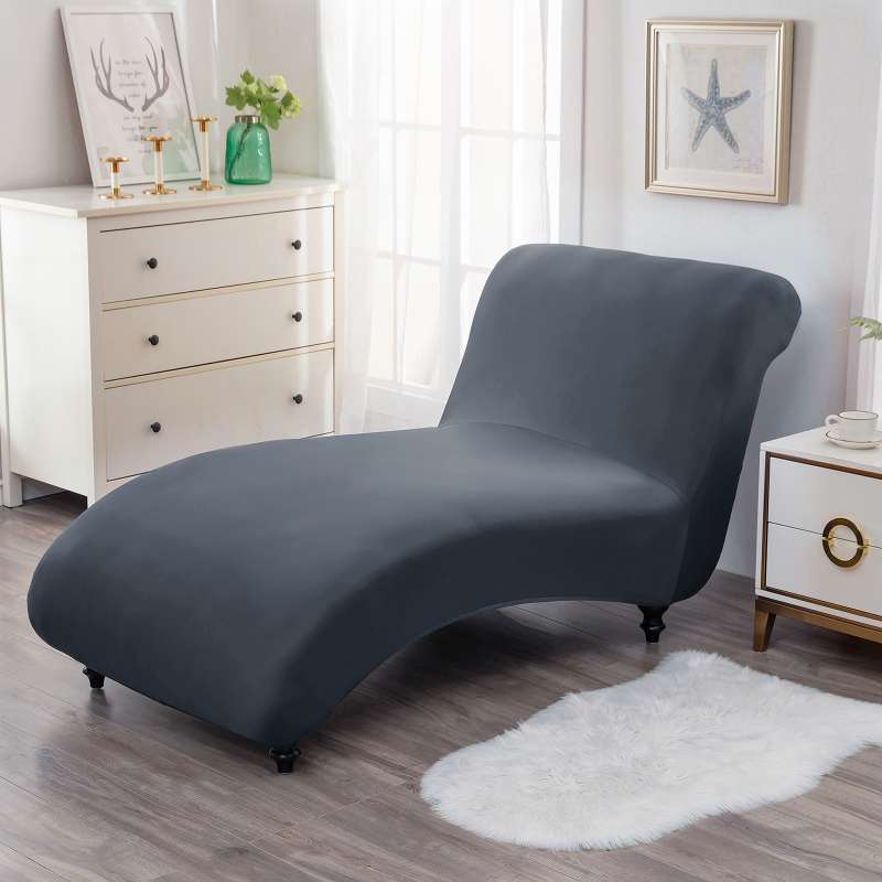 Promo Lounge Chaise Covers Indoor Chair Cover For Living Room Bedroom Dark Grey Dark Grey Di Seller Homyl China Blibli