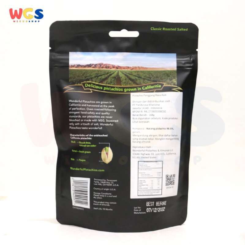 Wonderful pistachio nutrition