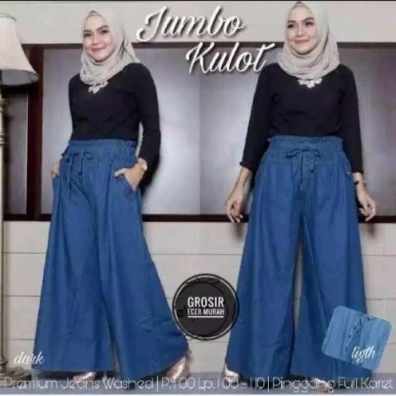 CELANA KULOT LEVIS WANITA JUMBO TERBARU Navy jumbo