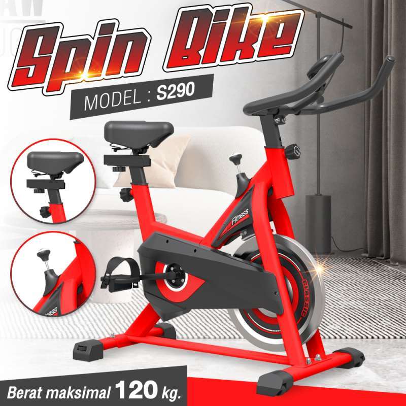 B G SPORT SEPEDA STATIS SPIN BIKE SPINNING BIKE SEPEDA FITNESS ALAT OLAHRAGA MODEL S 290