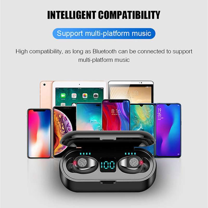 EARPHONE BLUETOOTH LED Earpods wireless Earbuds Digital Display