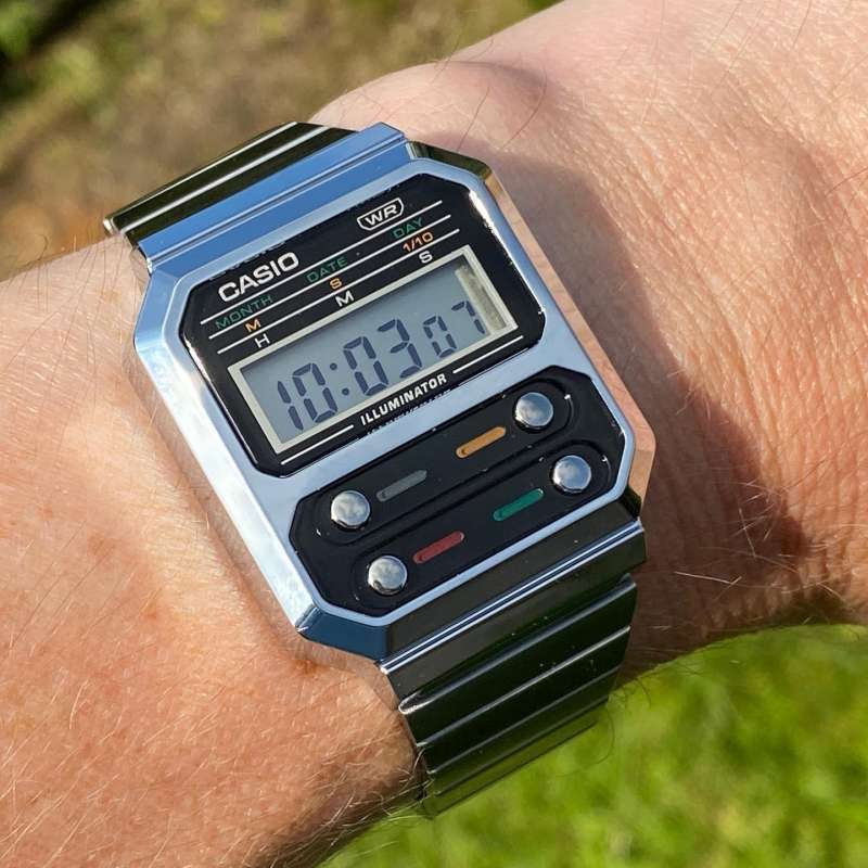 Promo CASIO A100WE-1ADF Jam Tangan Pria Wanita Digital Vintage Silver A100  di Seller Tri Arloji Official Store - Kota Jakarta Pusat, DKI Jakarta |  Blibli