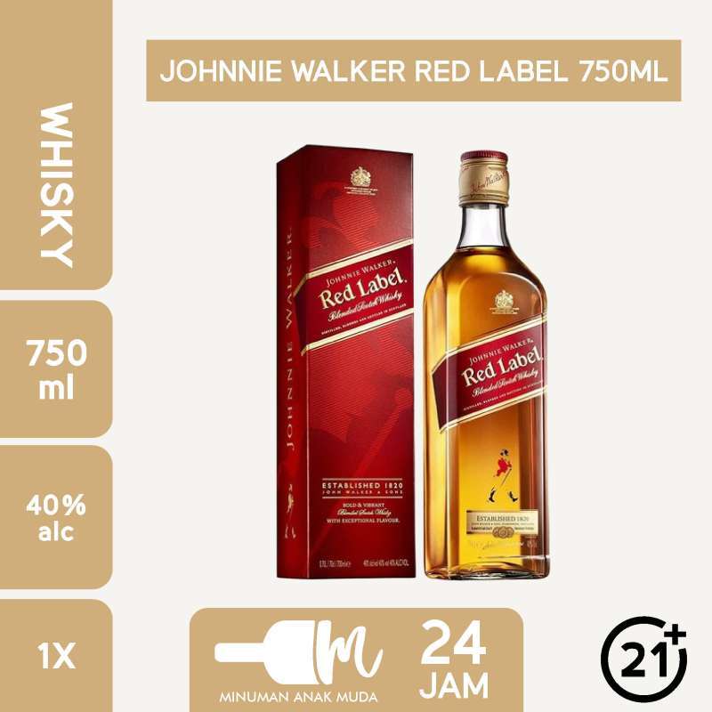Promo Johnnie Walker Red Label 750ml Whisky / Whiskey ( JW ...