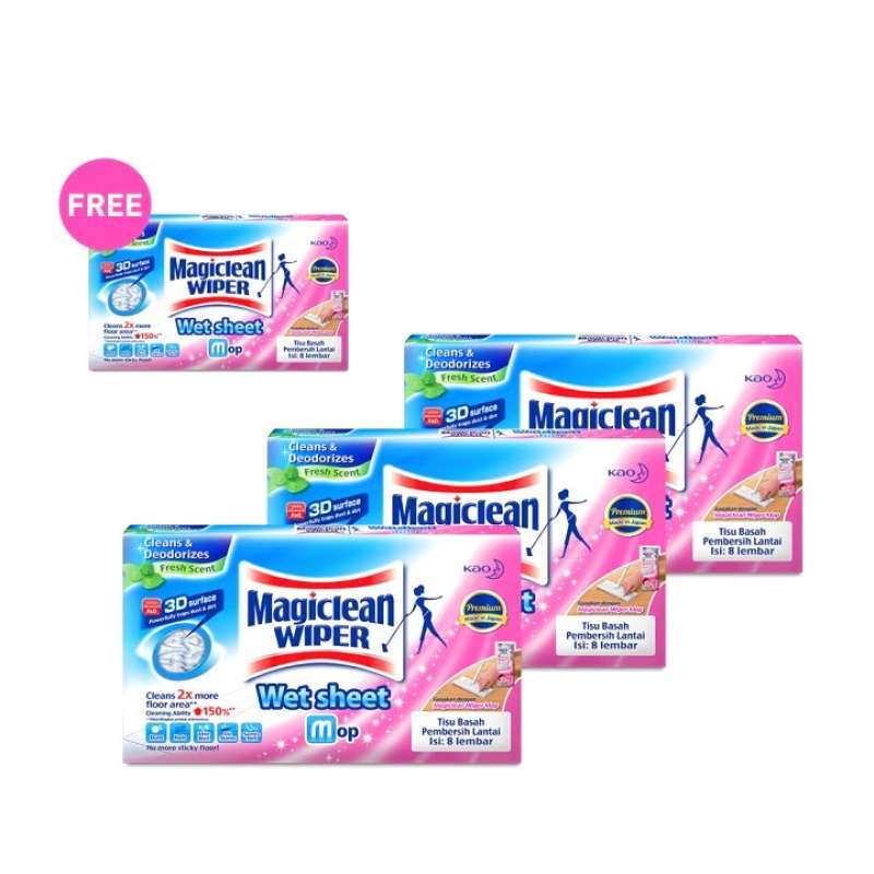 Jual Jual Buy 3 Get 1 Magiclean Wiper Wet Sheet 8s Terbaru ...