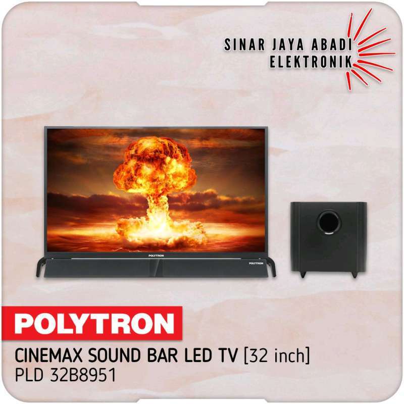 Jual POLYTRON PLD 32B8951 Cinemax Soundbar LED TV 32 inch di