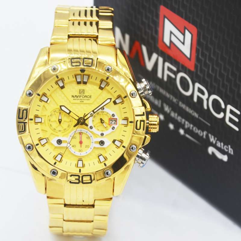 Jual BERGARANSI 100 Jam Tangan Pria NAVIFORCE ORIGINAL Crono