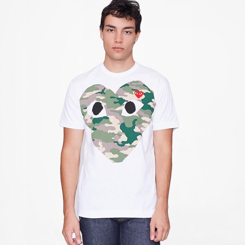 comme des garcons play camo shirt