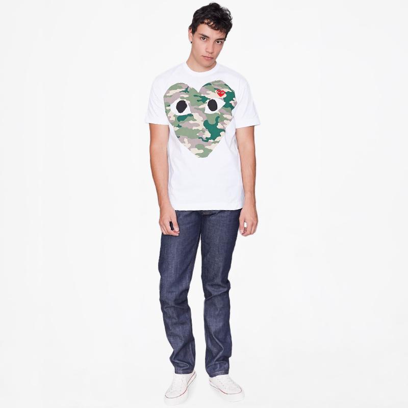comme des garcons play camo shirt