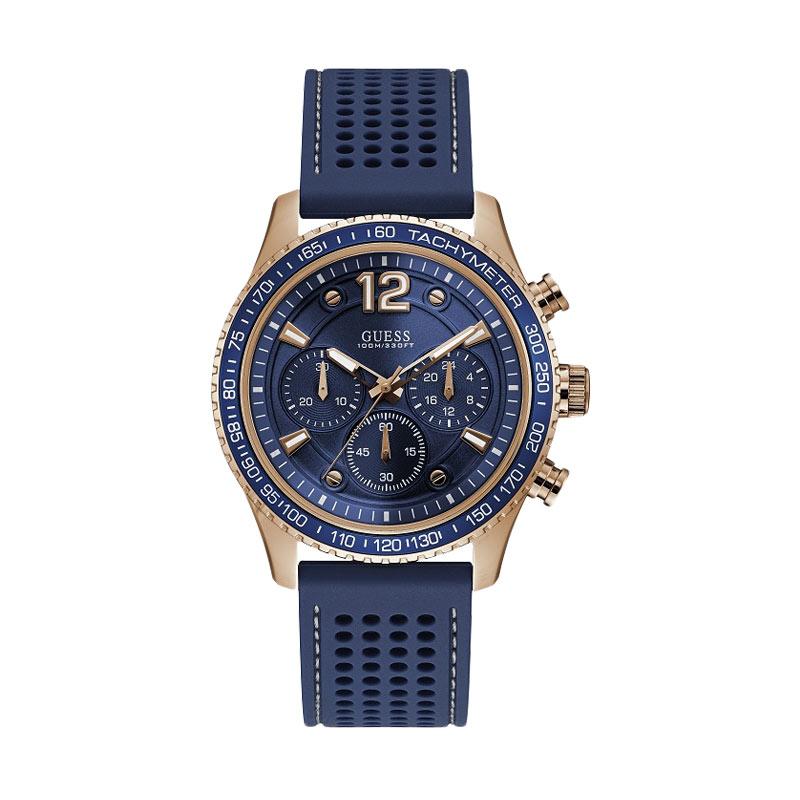 Jual Guess Analog Jam Tangan Pria [w0971] Blue Gold Di Seller