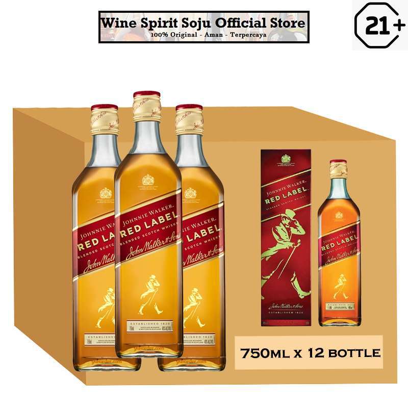 Promo 1 Karton / Dus Johnnie Walker Red Label 700ml Diskon 12 ...