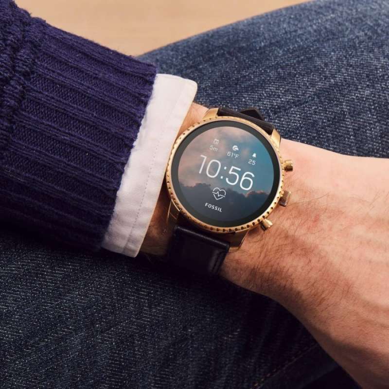 Fossil Smartwatches FTW4017 Gen 4 Smartwatch Explorist HR Black Leathe