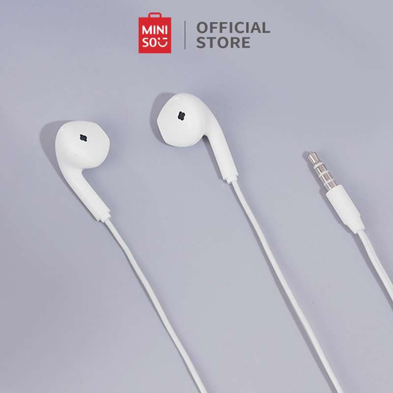 Jual Miniso Earphone in Ear Earbuds Silikon Kabel Noise Cancelling