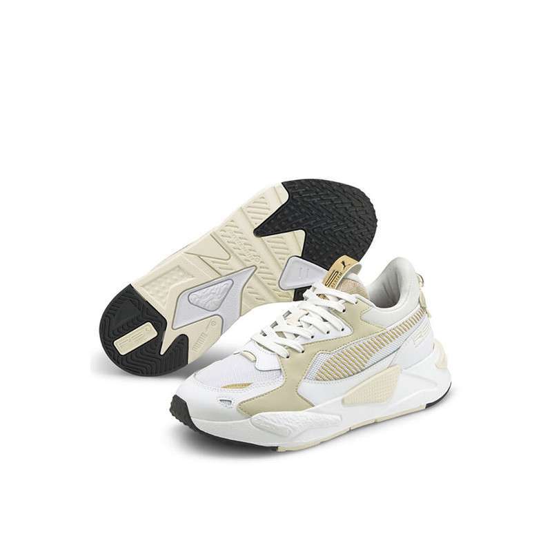 white metallic trainers