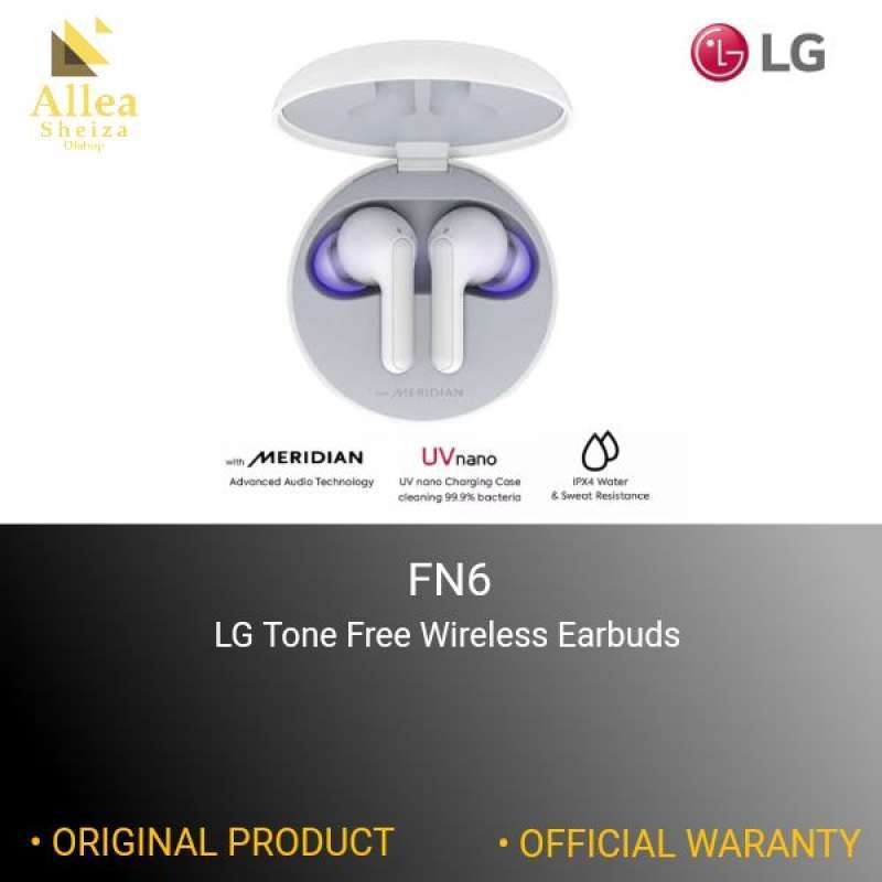 Promo LG TONE FREE FN6 TWS HANDSFREE BLUETOOTH MERIDIAN HBS FN6 - PUTIH -  Putih di Seller Allea Sheiza Olshop - Kota Tangerang, Banten | Blibli