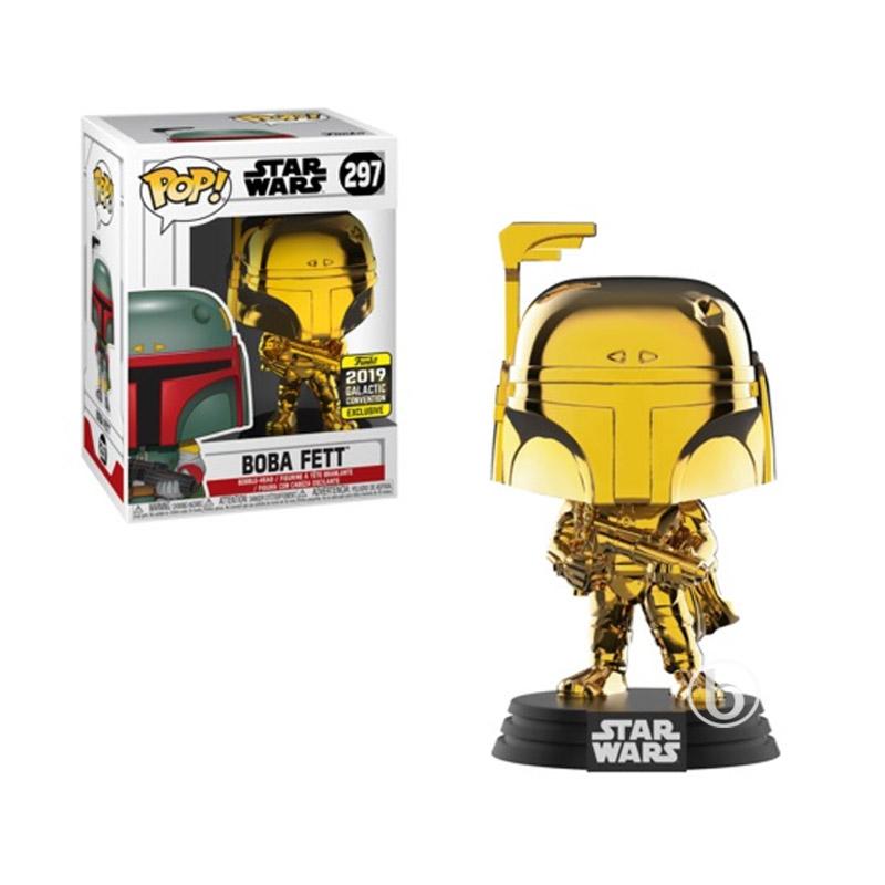 Funko Star Wars Boba Fett #297 Exclusive 2019 Galactic Convention Action  Figure Gold