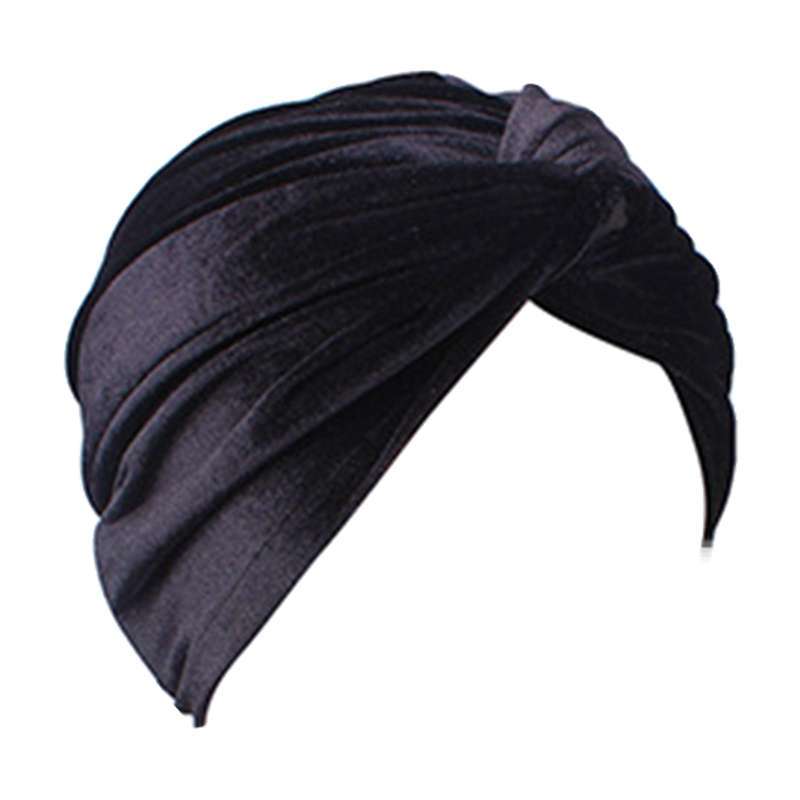 Promo Women Pleated Turban Hat Muslim 