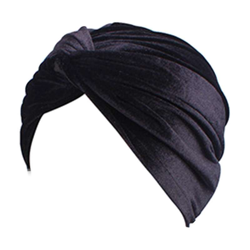 Promo Women Pleated Turban Hat Muslim 