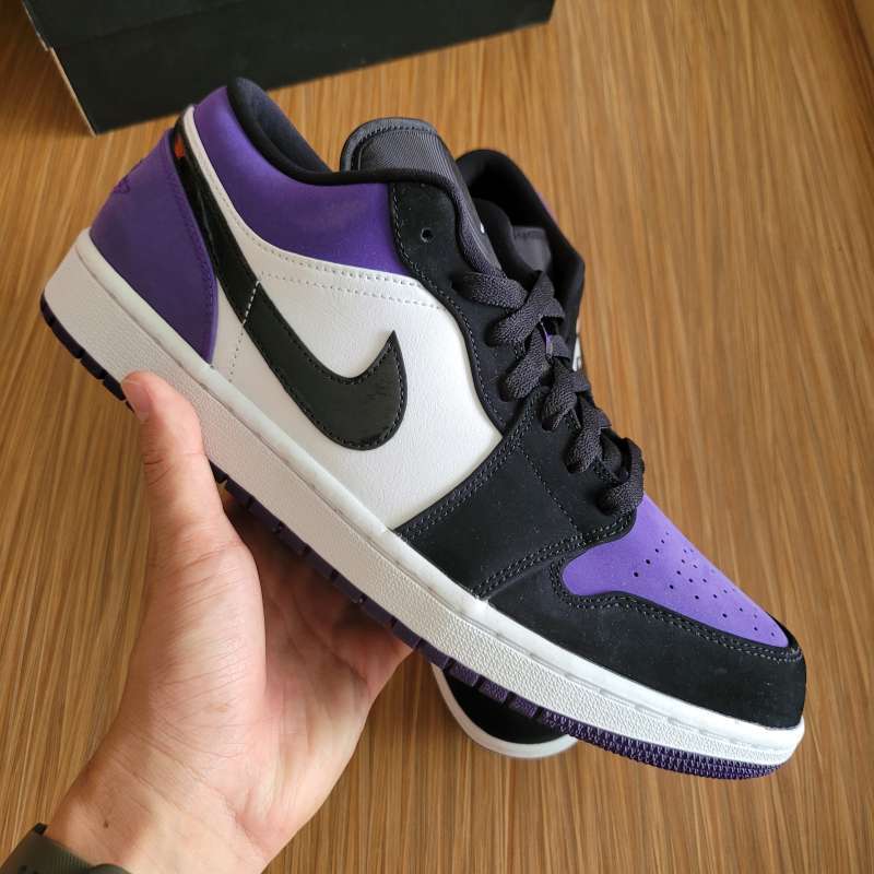 Air Jordan 1 Low Court Purple black toe bred pine green og