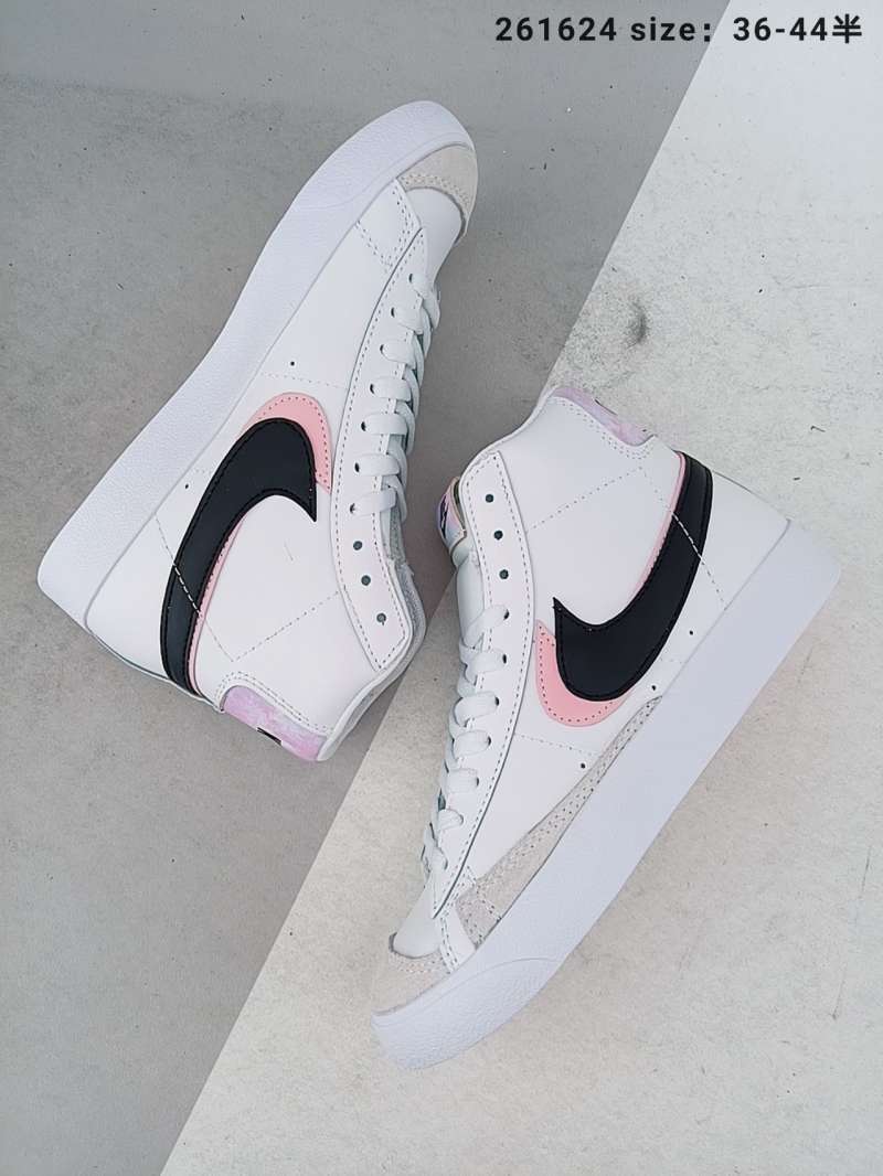 nike blazer mid white black volt