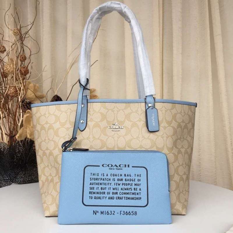 dark brown coach tote