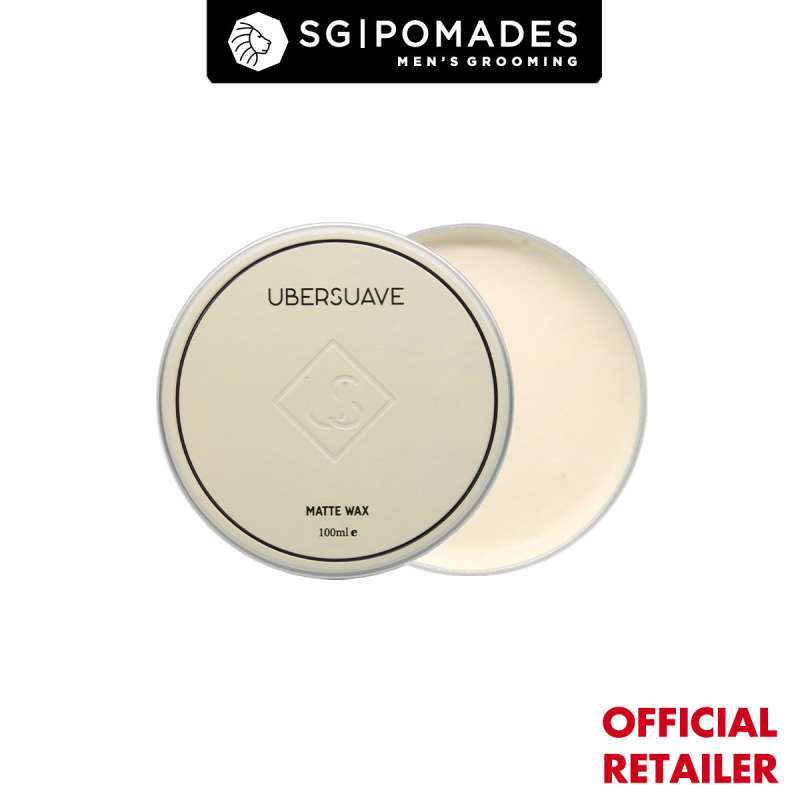 Authentic Ubersuave Hair Styling Series - Matte Wax - Strong Hold Pomade - Volumizing Clay Pomade 100ml #Matte Wax (White)