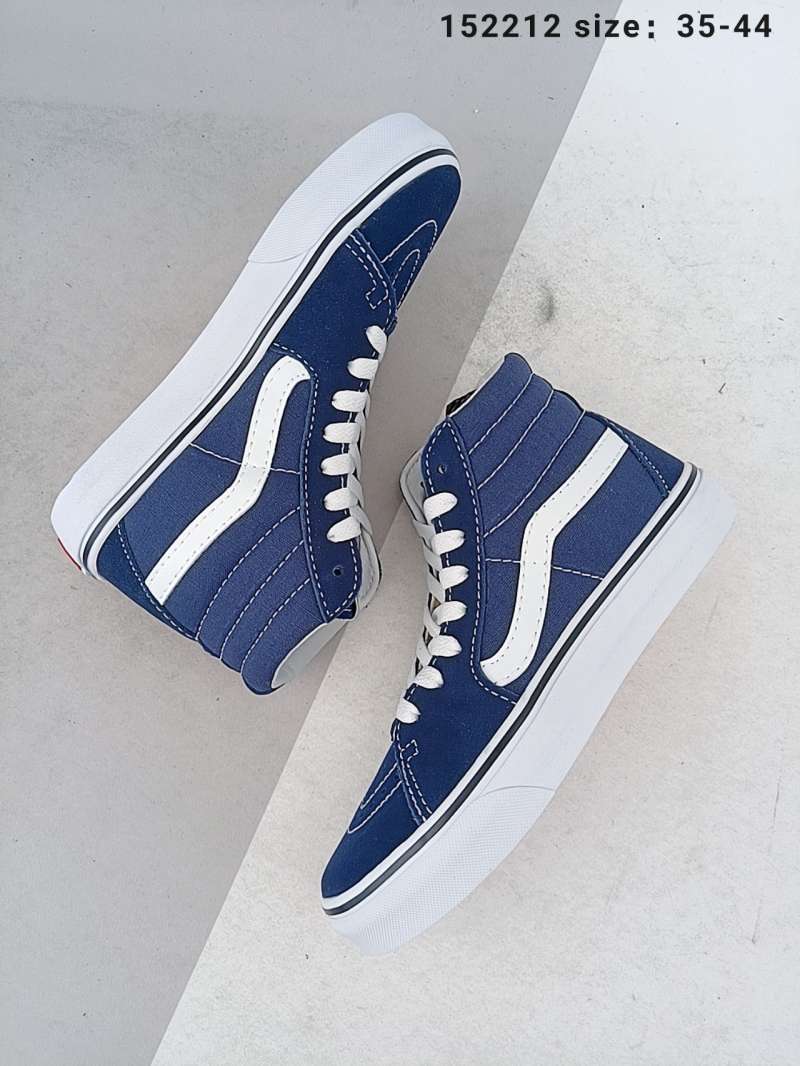 blue high top vans shoes