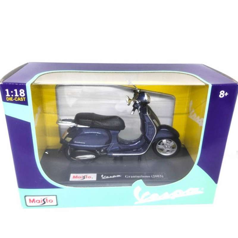 Jual diecast Miniatur motor Vespa granturismo klasik maisto di