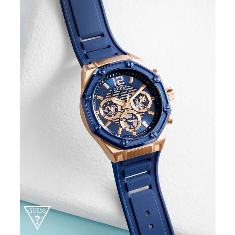Promo Guess Gw0263g2 Original Momentum Jam Tangan Pria Analog Biru 