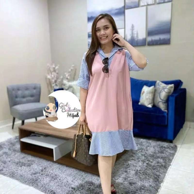 Promo Ghc Tunik Big Size Adinda mini Dress atasan Kantor Wanita Diskon 60 Di Seller Girlscollections hijab Bojongmalaka Kab. Bandung Blibli