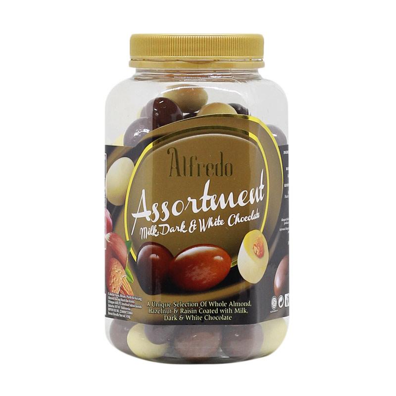 Jual Alfredo Assortment White Dark Jar Cokelat 450 G Murah