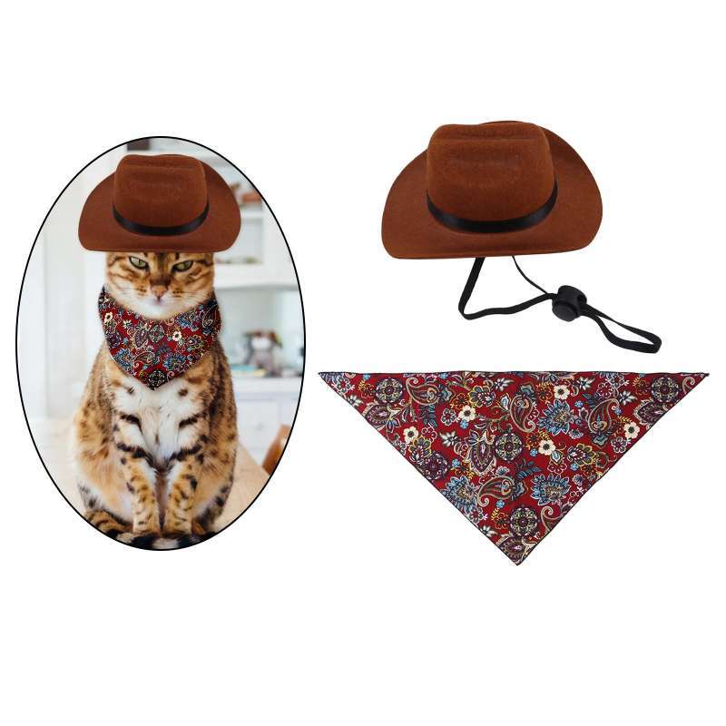 Promo Pet Cowboy Hat Universal Funny 