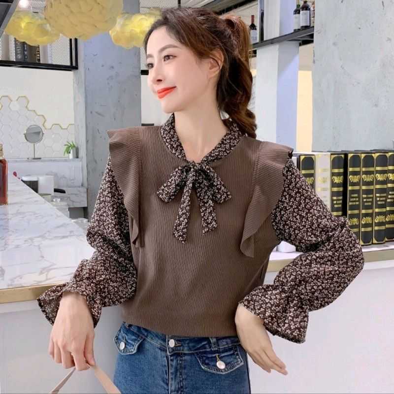Promo Belvy Knit Tieneck Top Long 