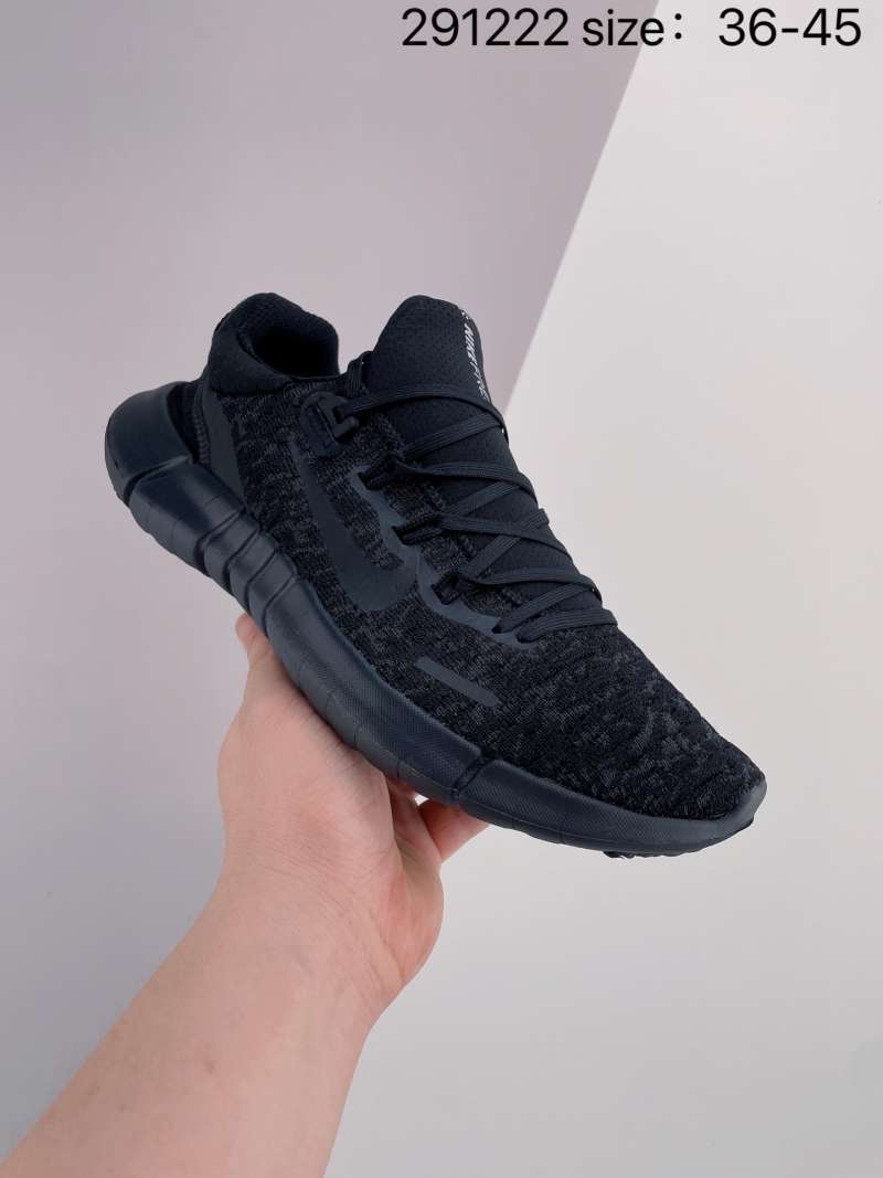 nike free rn flyknit all black