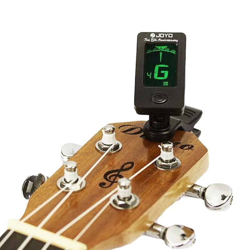 Fesjoy AT-01A Rotatable Guitar Tuner Clip-on Tuner LCD Display for Guitar Bass Ukulele Violin 