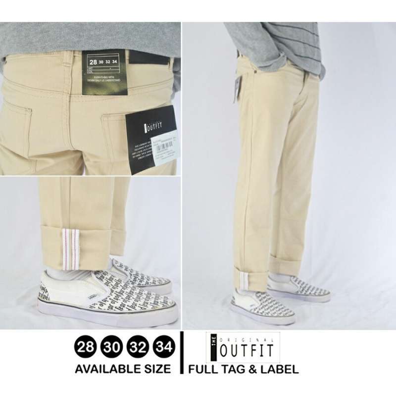 Jual CELANA CHINO PANJANG SELVEDGE ACCENT STRAIGHT CUT ...