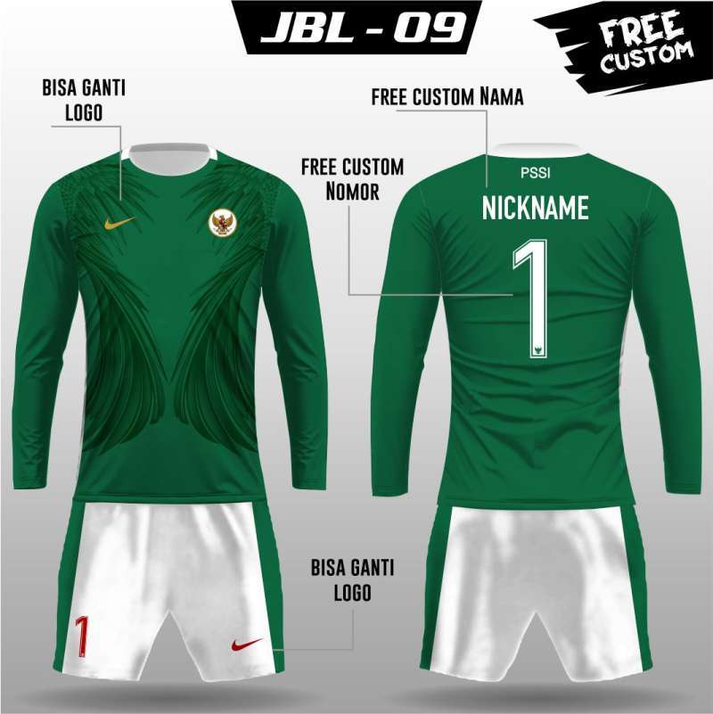 Promo Setelan Jersey Celana Timnas Indonesia Kiper Kaos Tim