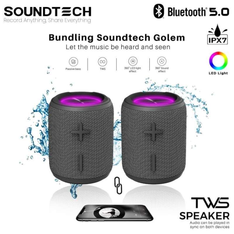 Jual SOUNDTECH GOLEM TWS Portable 