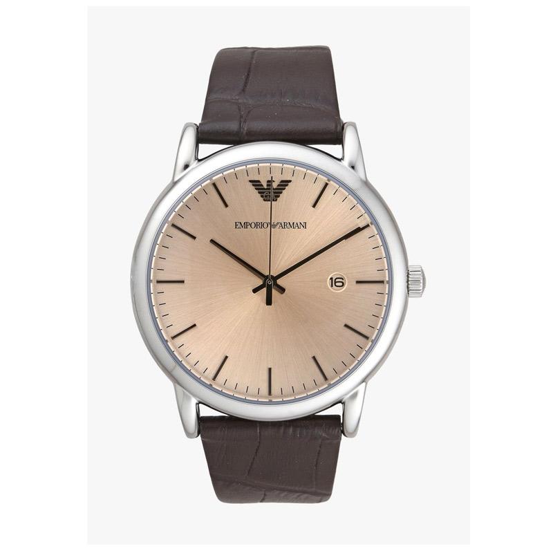 Jual Emporio Armani Analog Jam Tangan Pria - Brown Silver [AR11096] di  Seller Luxolite SG Timepieces Official Store - Kota Jakarta Barat, DKI  Jakarta | Blibli