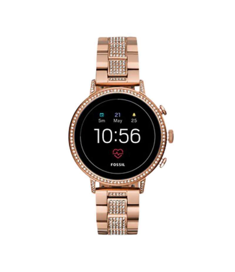 FLASH SALE FOSSIL Gen 4 Venture HR Smartwatch in Rose Gold with Crystal accents FTW6011 SEGEL BOX