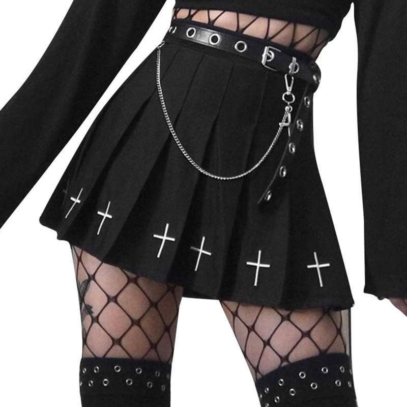 Jual A Line Cross Print Women Mini 