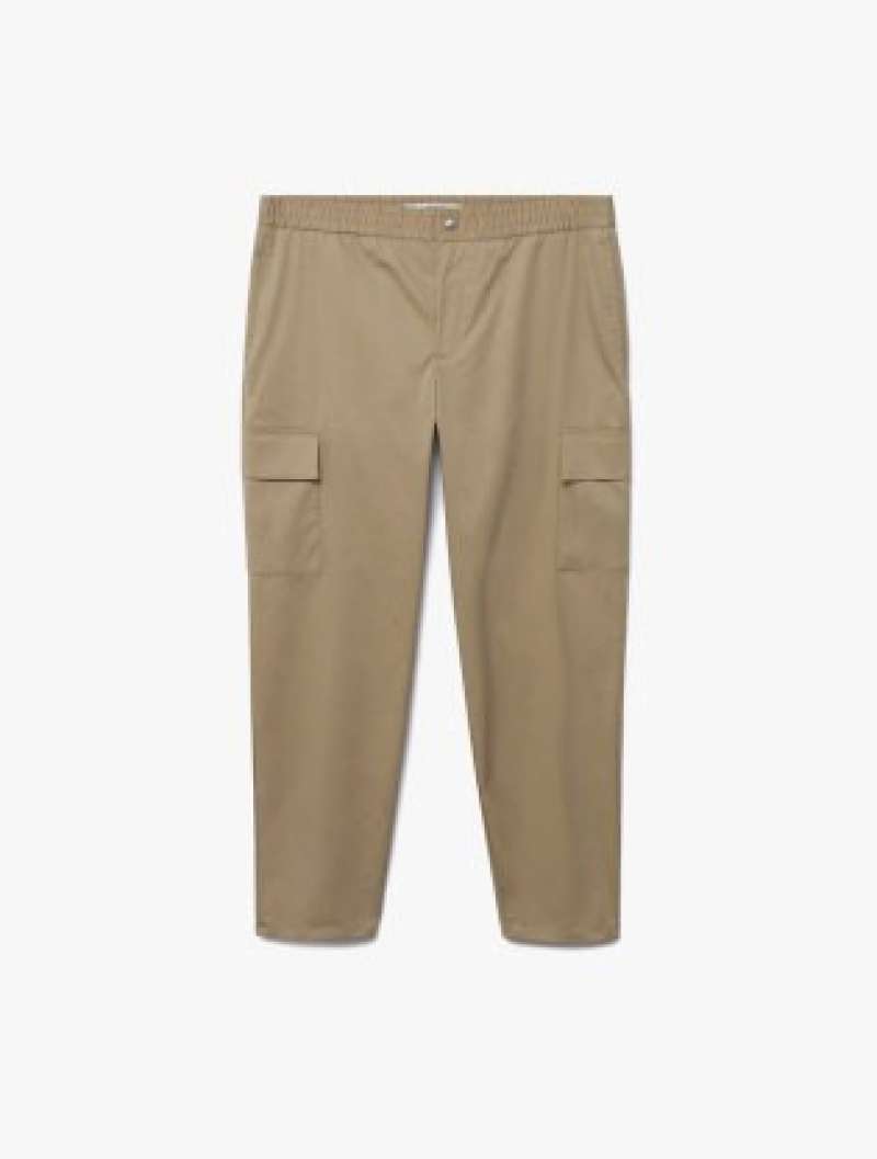 Cotton Cropped Cargo Pants 