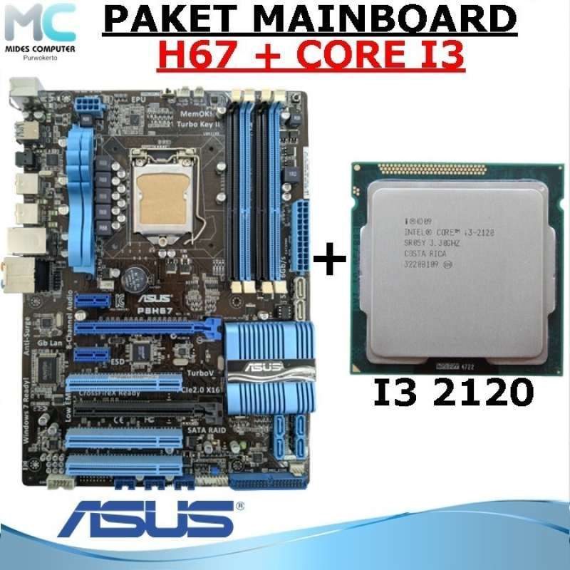Jual Paket Motherboard Intel Lga 1155 H67 Processor Core I3 Sandy