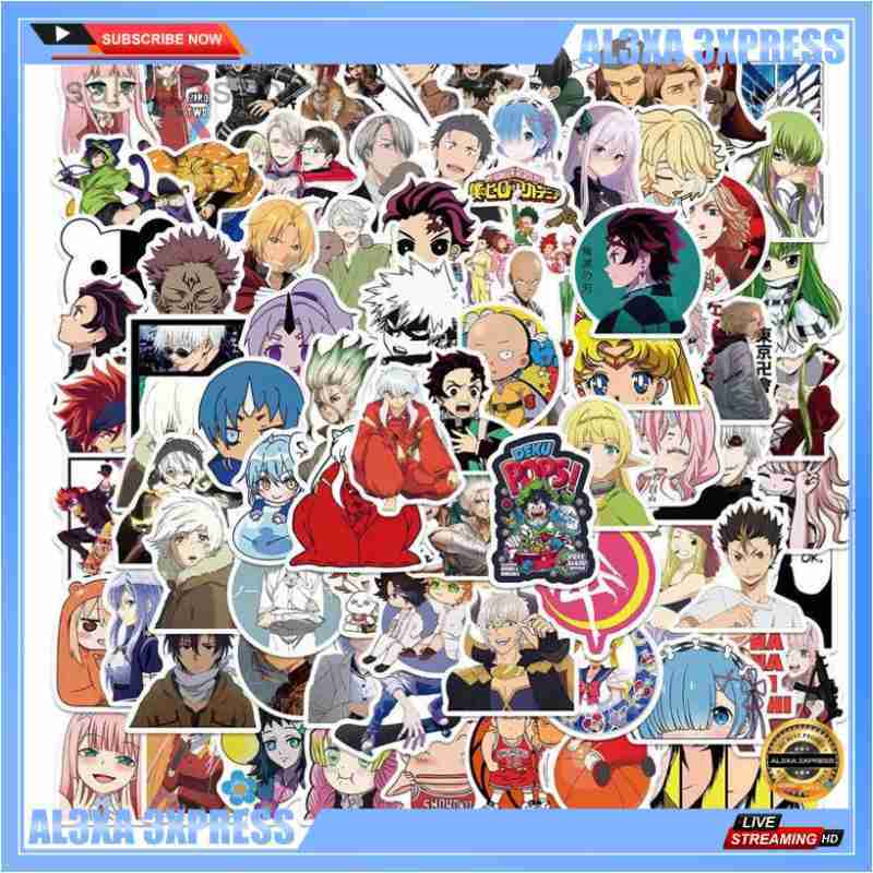 Anime Stickers Pack of 50 Mixed Anime Manga Stickers Decals | Playstyle-demhanvico.com.vn