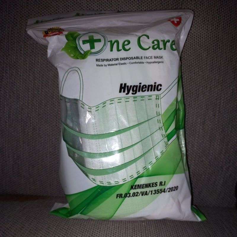 Jual Masker 3ply Sachet Onecare Hygienic Isi 50pc - HIJAU di ...