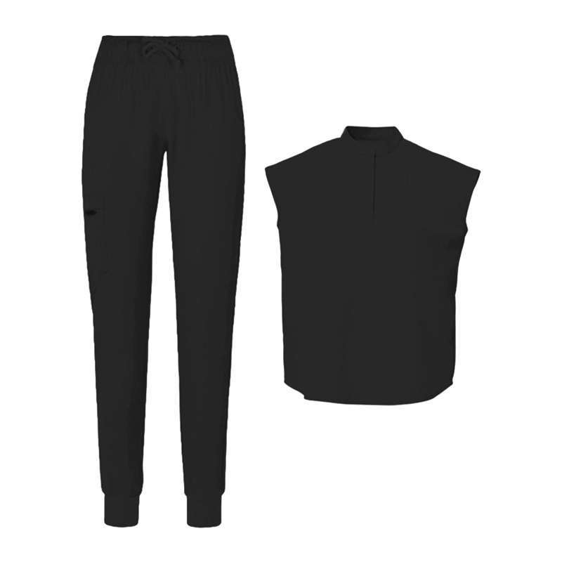 Promo Women Nursing Scrub Set Top Pants 