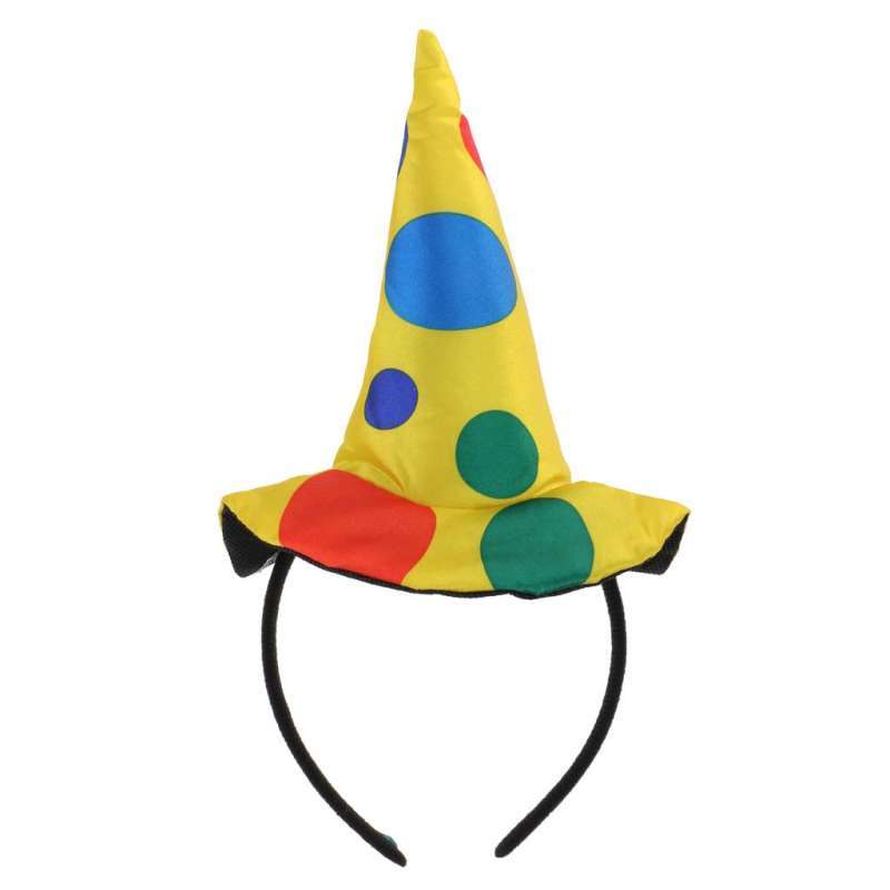 Promo 19xPolka Dot Clown Hat Headband 