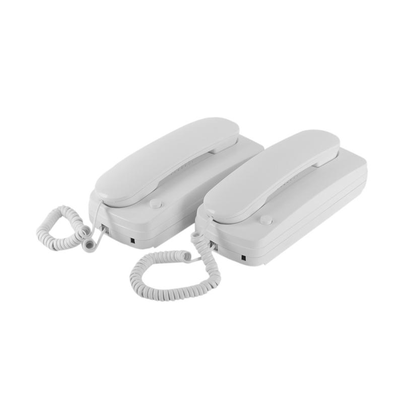 Jual Eds Kabel Intercom Sistem Wall Mount Telephone White 2 Pcs Online September 2020 Blibli Com