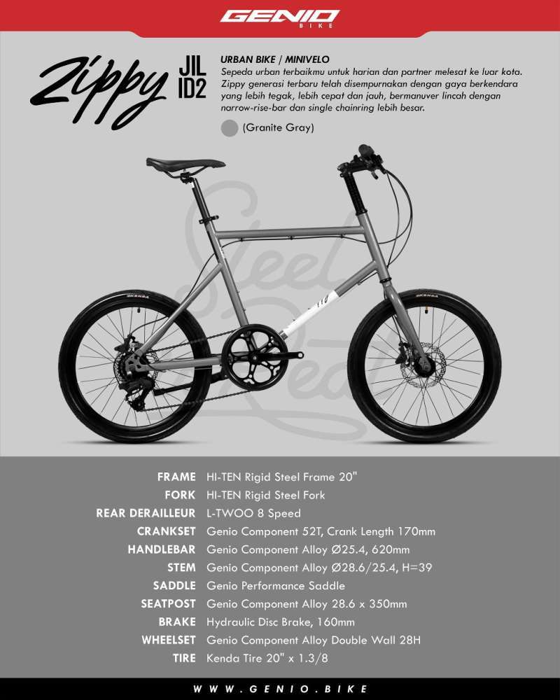 Promo Sepeda Minivelo Urban Bike Genio Zippy United 20 Inch Diskon 13 Di Seller Brecht.id Brecht.id Kab. Tangerang Blibli