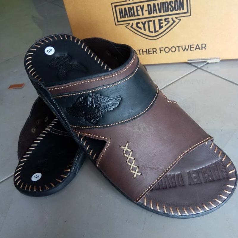 Jual Harley Davidson Sandal Pria Brown HD003 40 Brown di