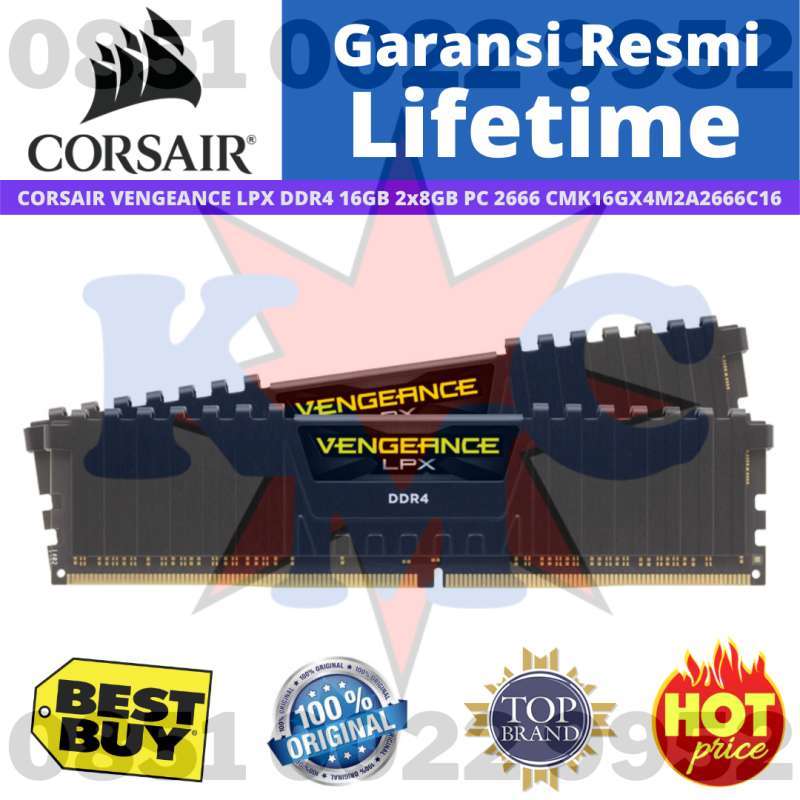 Jual Corsair Vengeance Lpx Ddr4 16gb 2x8gb Pc 2666 Cmk16gx4m2a2666c16 Resmi Di Seller Karya Megah Computers Mangga Dua Selatan Kota Jakarta Pusat Blibli
